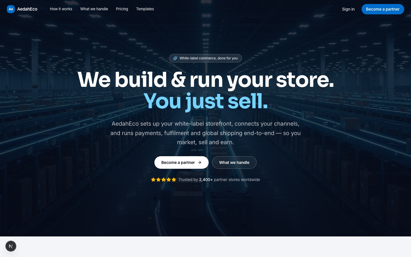 Aedah Commerce Suite: designing a merchant-of-record marketplace, economics first