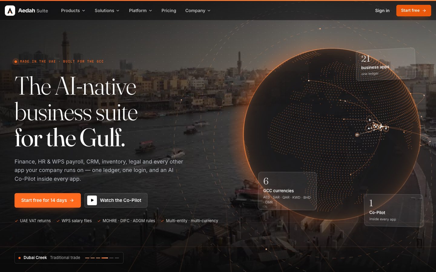 AedahSuite: twenty-two business apps for UAE and GCC companies on one platform