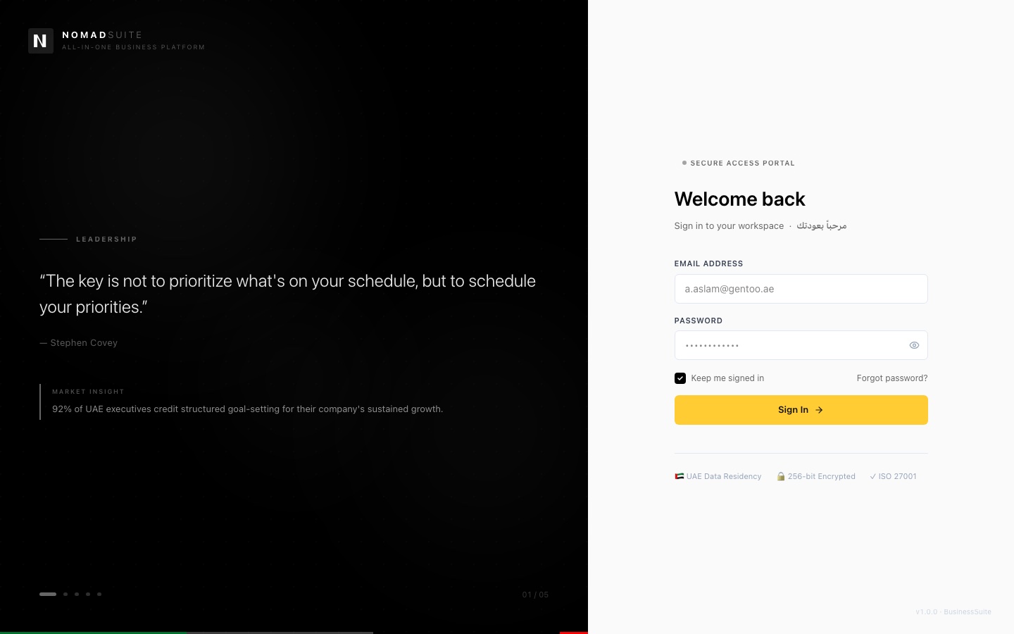NomadSuite: the internal platform every company in the group runs on
